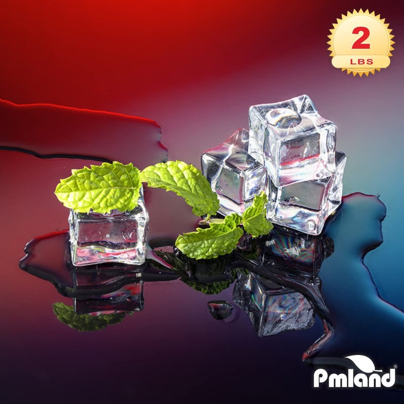 PMLAND كيس مكعبات ثلج أكريليك مربع الشكل 2 رطل، ل props التصوير، تزيين طاولة المطبخ، عرض، حشو مزهرية، لعبة - شفاف كريستالي - Image 5
